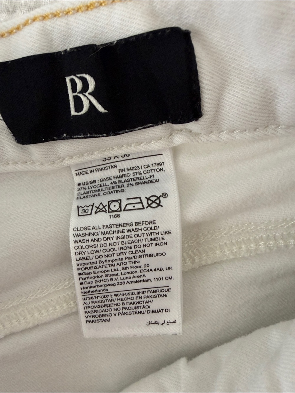 Banana Republic White Slim Waist Men’s Pants - Picture 2 of 8